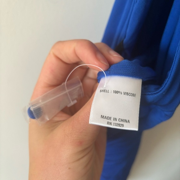 NWT REVOLVE NBD Sapphire Blue Halter Plunge Neckline Bodycon Mini Dress - Picture 9 of 12